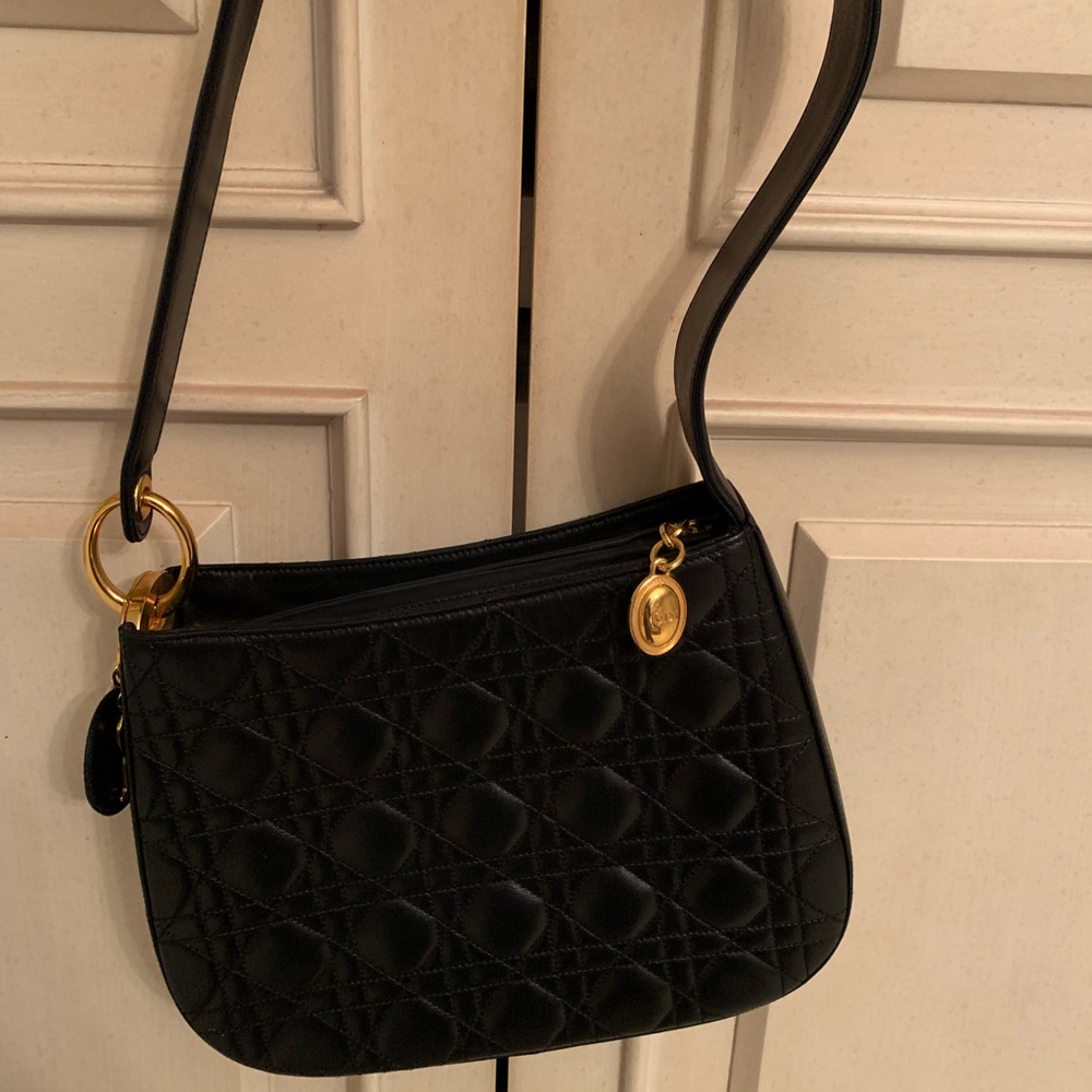 Christian Dior black Quilted vintage handbag - Picture 2 of 8